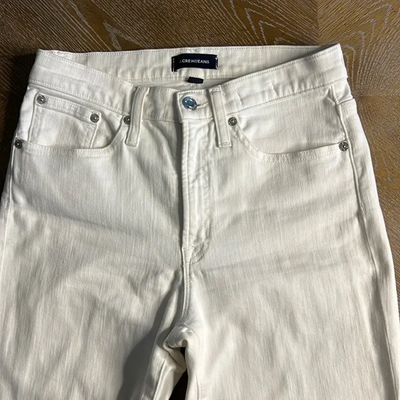 J. CREW JEAN 9” High-Rise Toothpick White Denim Jean 27 - Picture 3 of 9